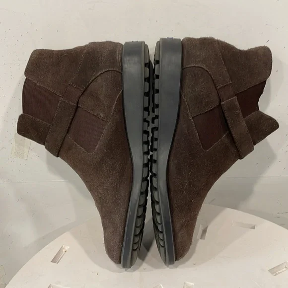 KEDS Womens Genuine Suede Ankle Boot Brown Sz 8.5 Buckle Pull On - Picture 5 of 9